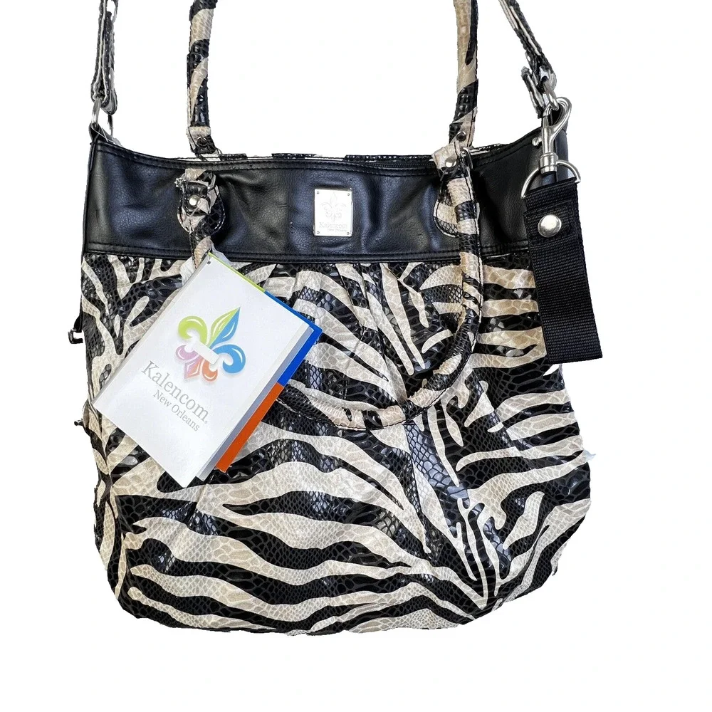 BKalencom New Orleans Diaper Bag Zebra Thinsulate Bottle Holder Changing Pad